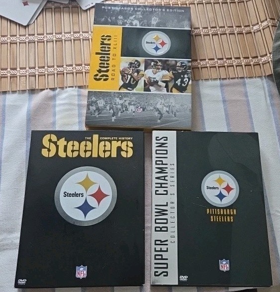Steelers Complete History, Super Bowl & Road To XLIII Champions DVDs Lot Of 3