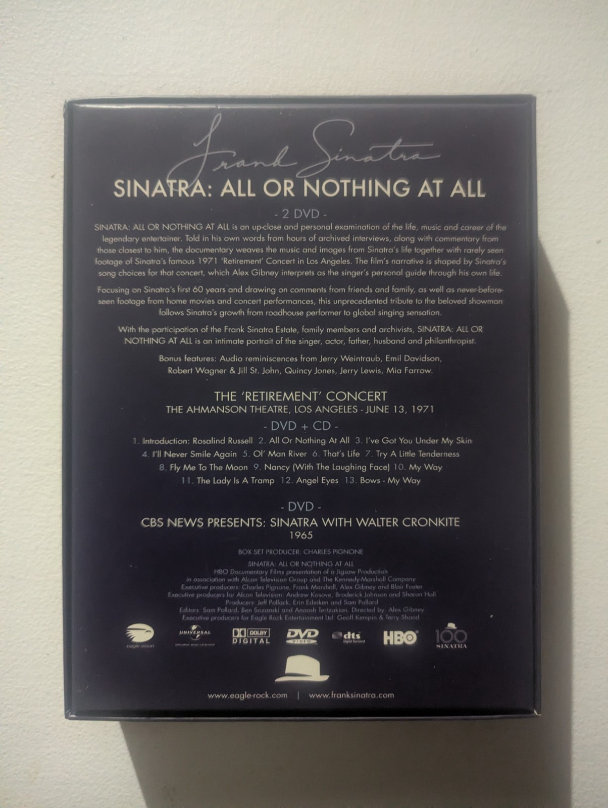 FRANK SINATRA All Or Nothing At All DELUXE EDITION 5-Disc DVD + CD Box Set