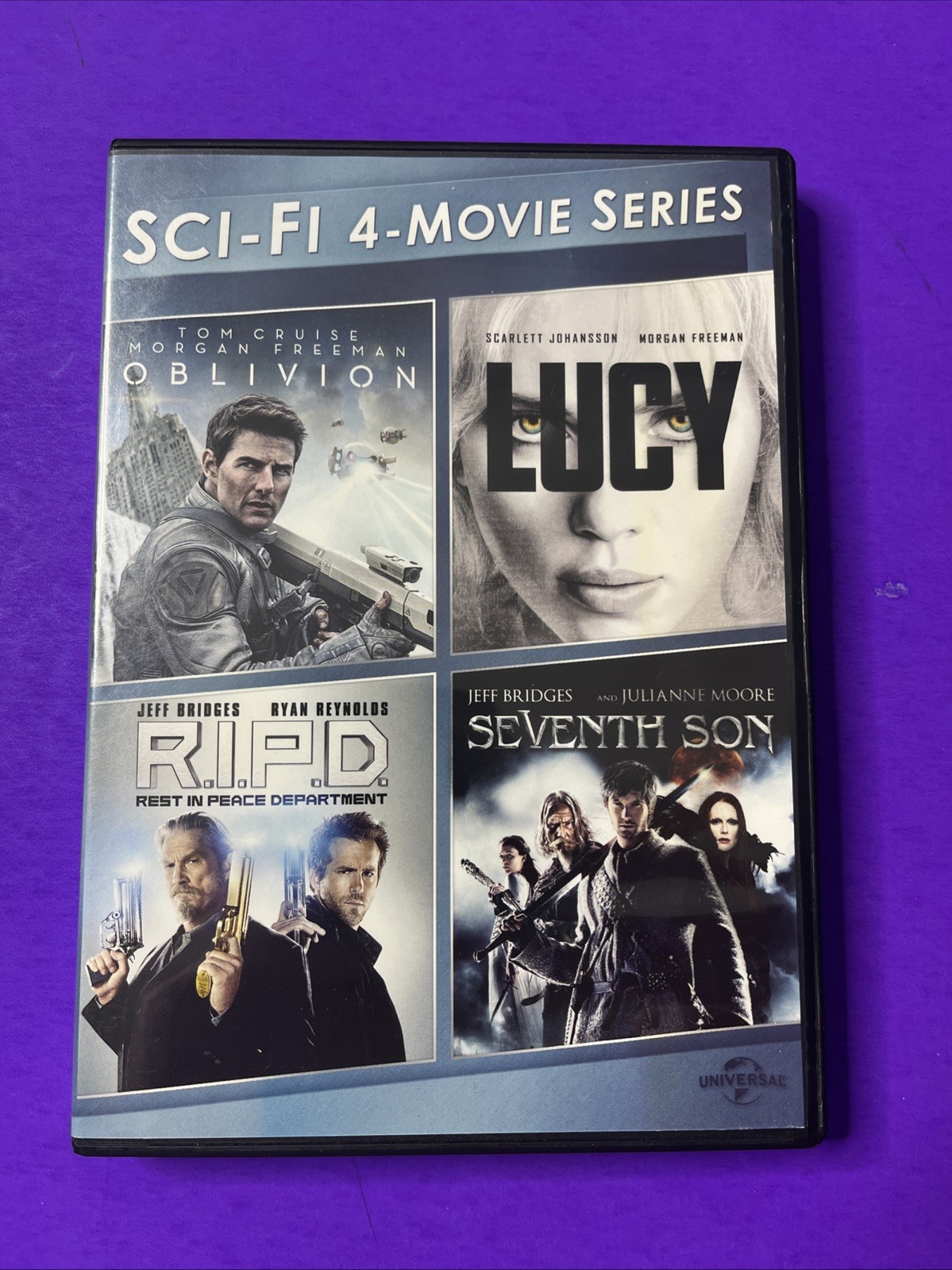 Oblivion / Lucy / R.I.P.D. / Seventh Son (DVD) Sci-Fi 4-Movie Series Collection
