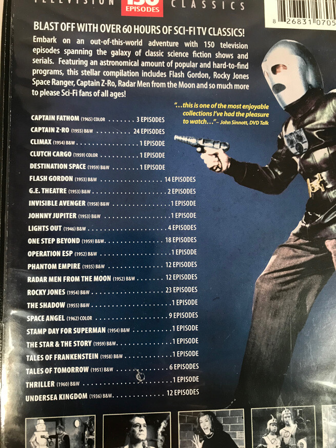 Classic Sci-Fi TV, 150 Episodes, 12 Discs
