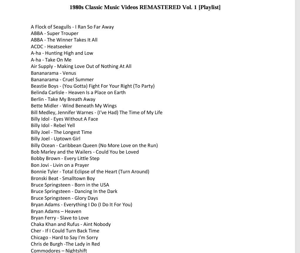 Classic 80s Music Videos REMASTERED [Vol. 1] 200 Videos 14 hrs *Exclusive*