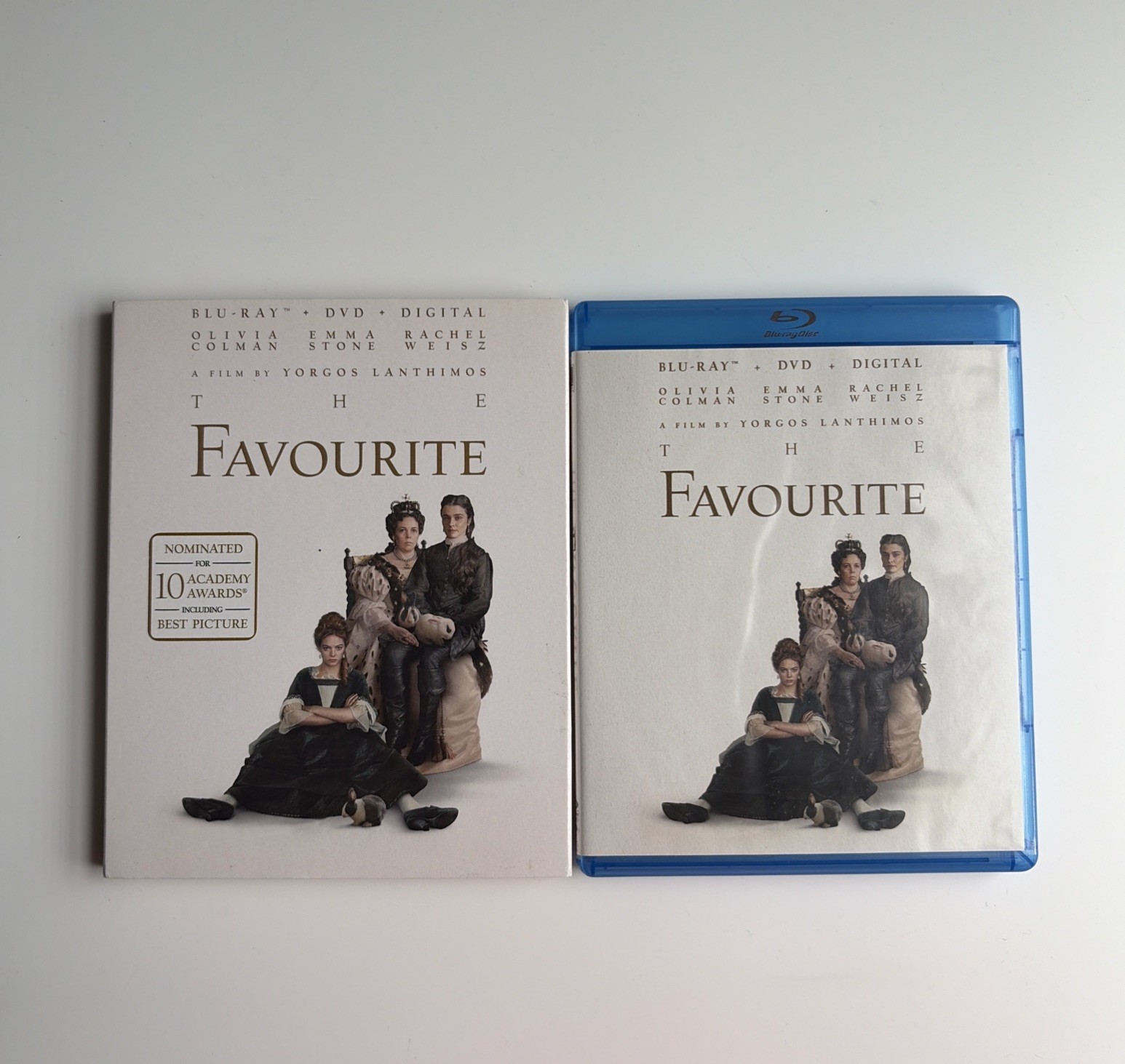 The Favourite (Blu-ray + DVD + Slipcover) Rachel Weisz Rare Emma Stone Colman