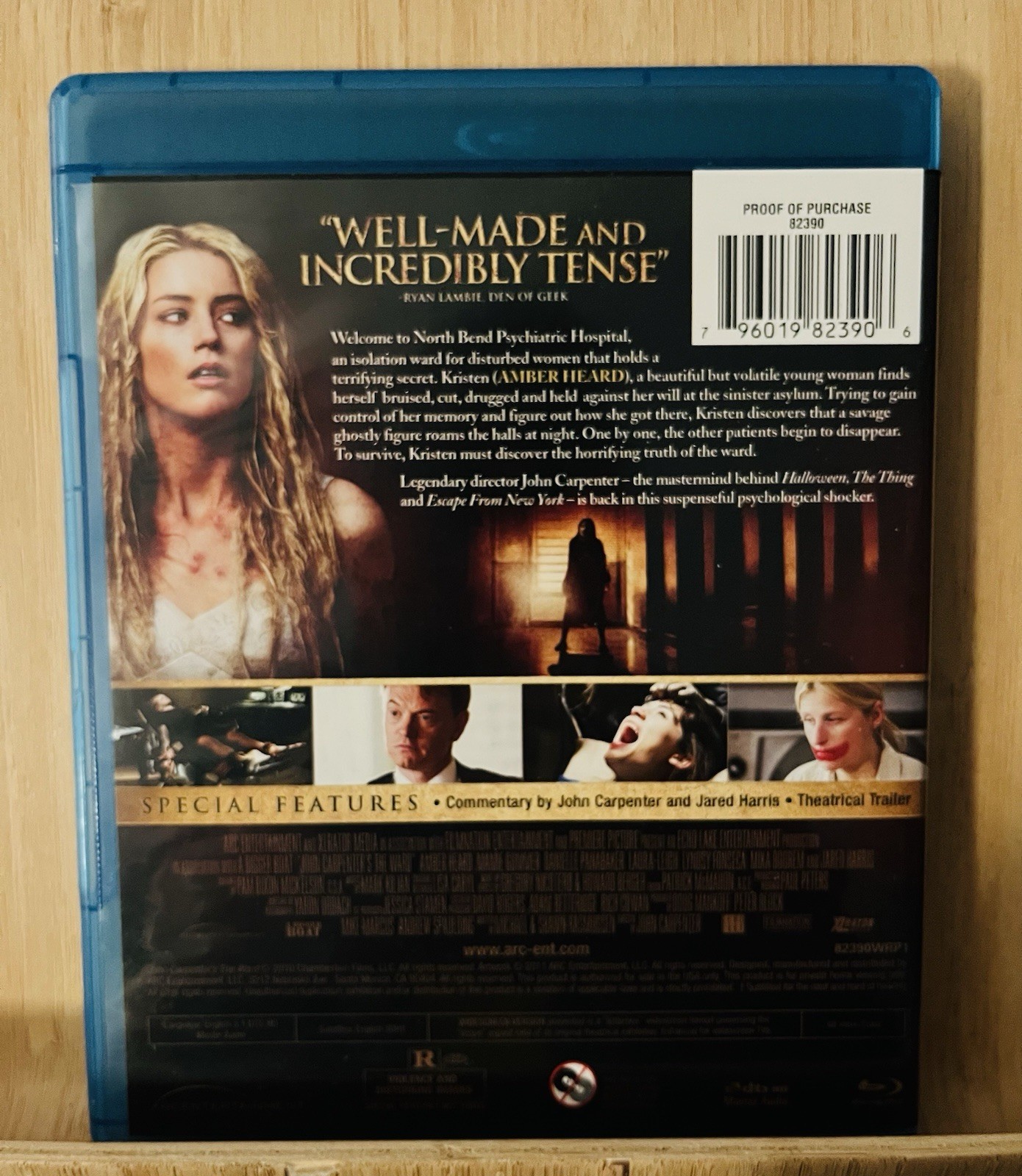 John Carpenter The Ward Blu-ray Horror 2010 R Amber Heard Commentary Trailer