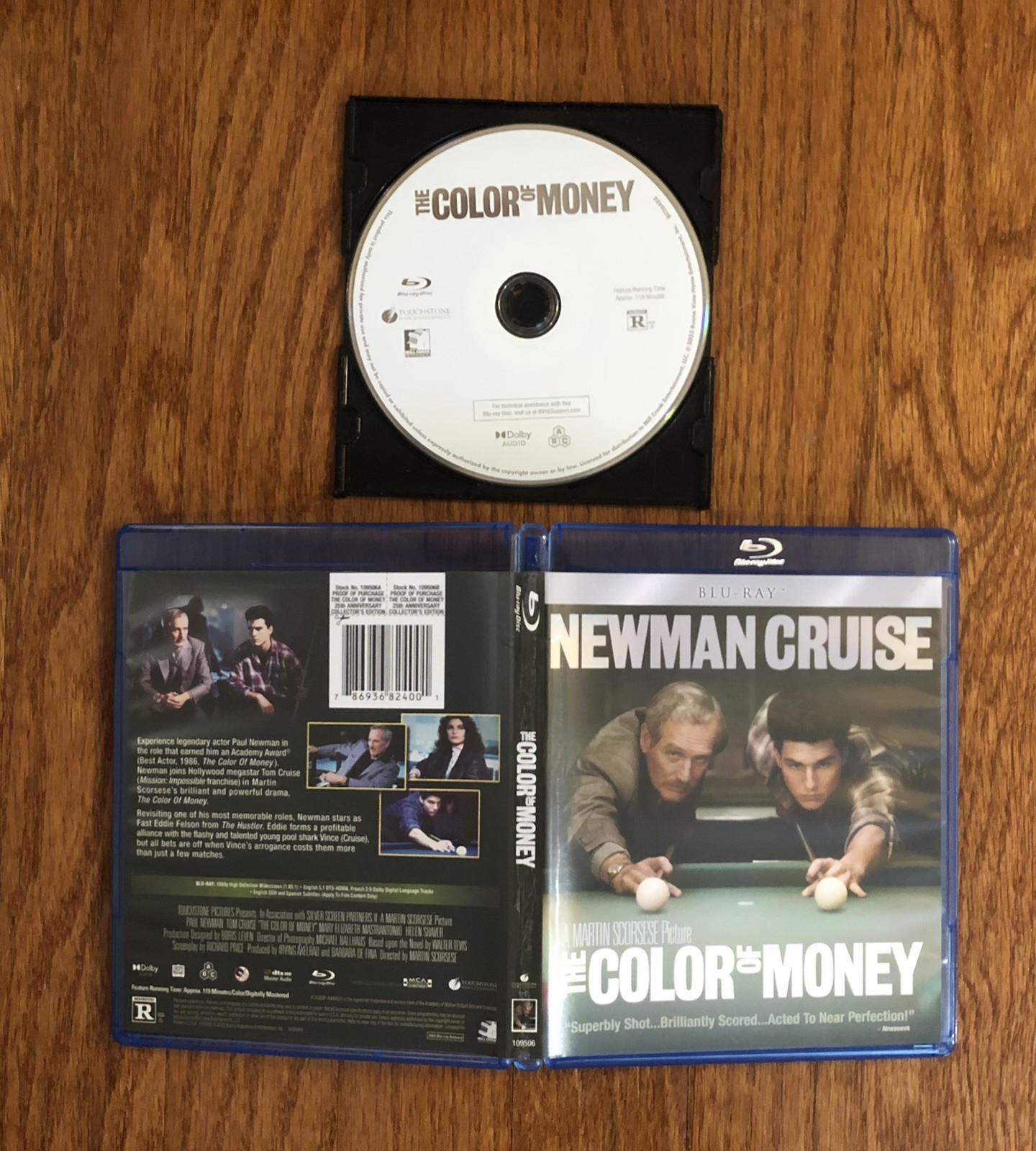 The Color of Money Blu-ray Anniversary Edition Cruise Newman Scorsese