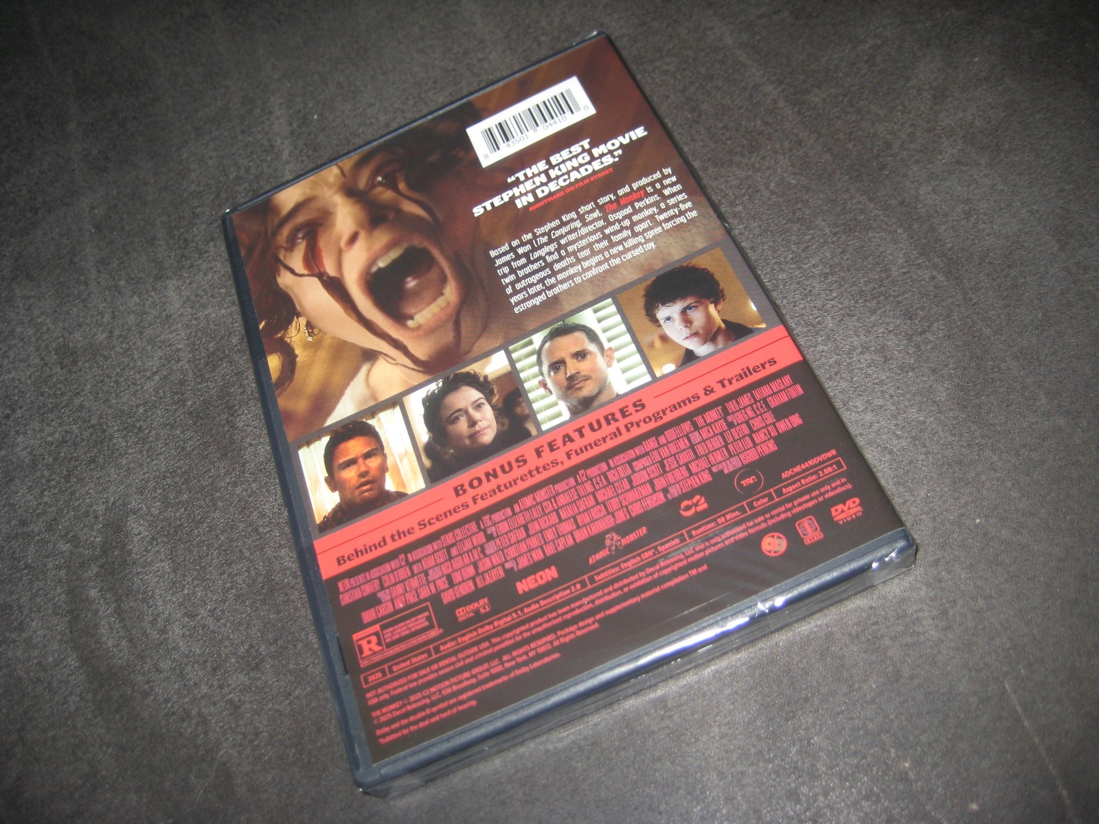 THE MONKEY (DVD 2025) BRAND NEW – RATED R – WS – HORROR – THRILLER – DRAMA
