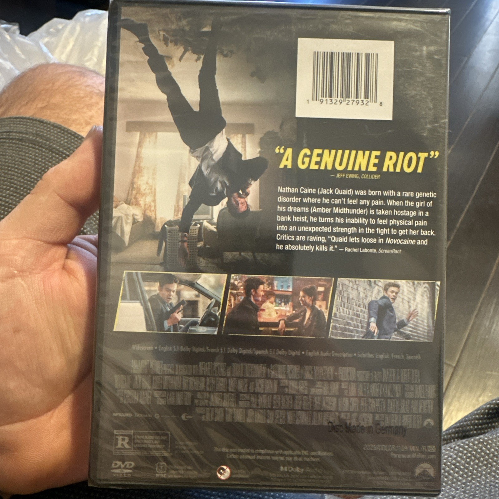 Novocaine (2025, DVD) New Jack Quaid Amber Midthunder
