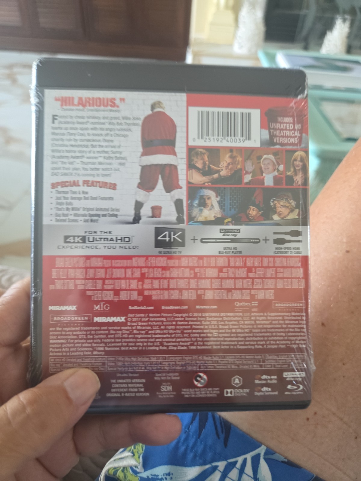 Bad Santa 2 Unrated Version Blu-ray Disc Billy Bob Thornton Miramax NEW Sealed