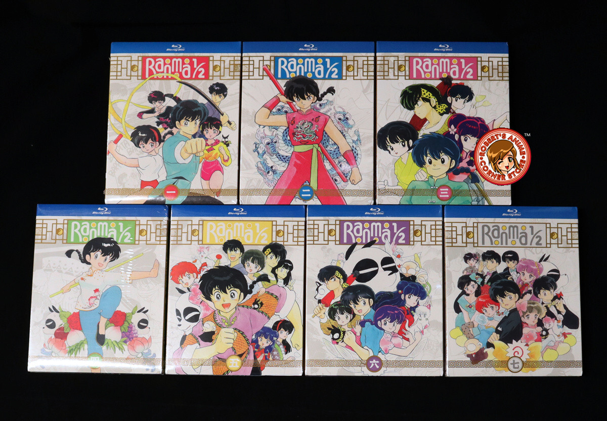 Ranma 1/2 , Vol #1-7 BLURAY Collectors Bundle (Eps #1-161) w/ Slipcovers