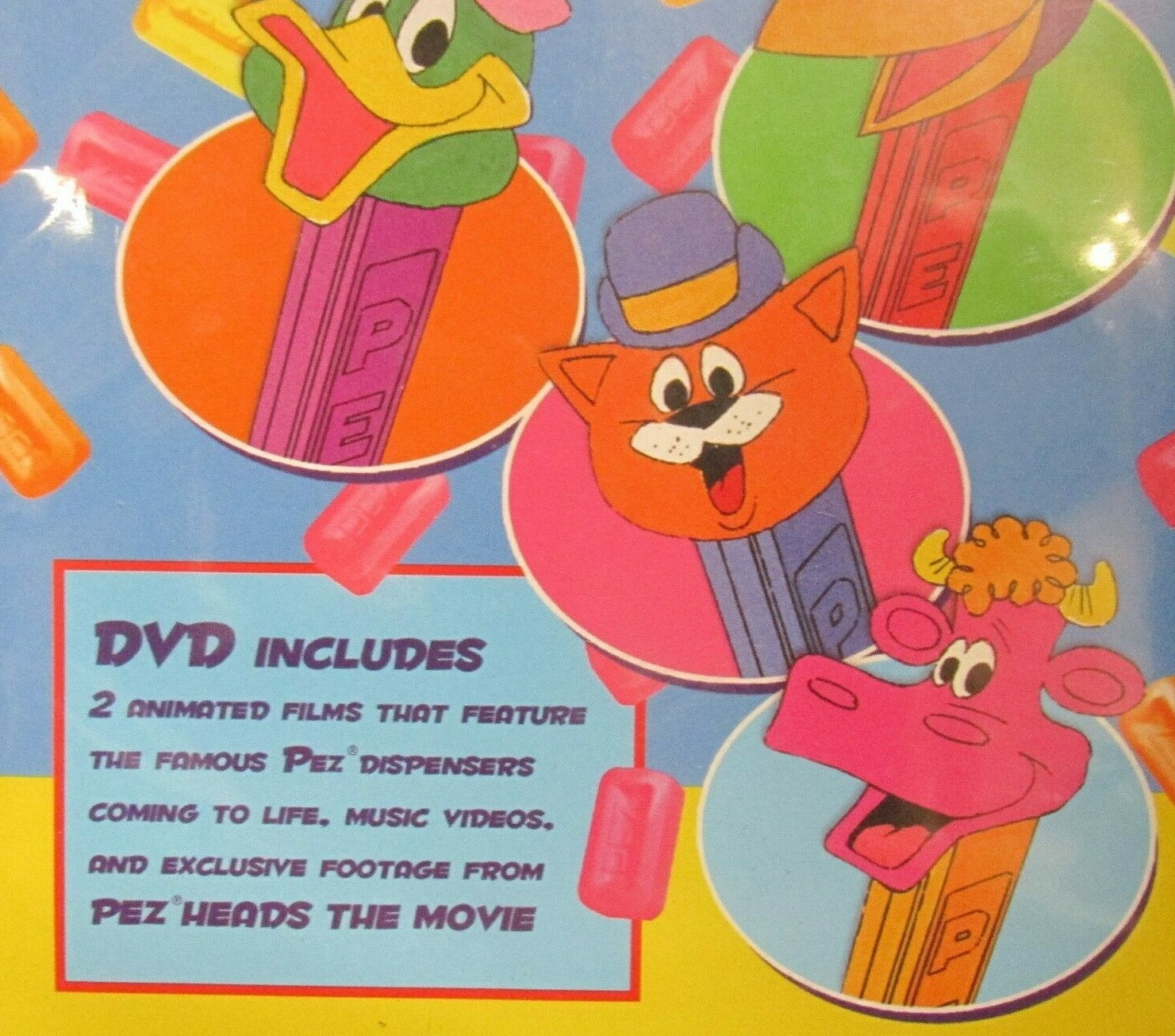 PEZ, NEW! DVD with Dispenser Collectors Edition 2 Movies,Sing,Video,Gift Kids