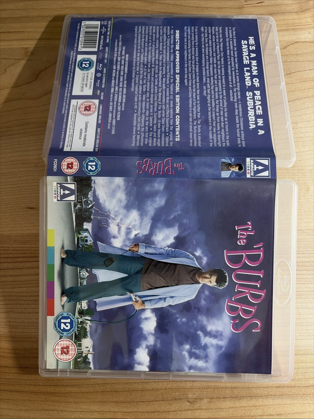 The ‘Burbs Blu Ray 1989 REGION B Arrow Video Special Edition Tom Hanks Joe Dante