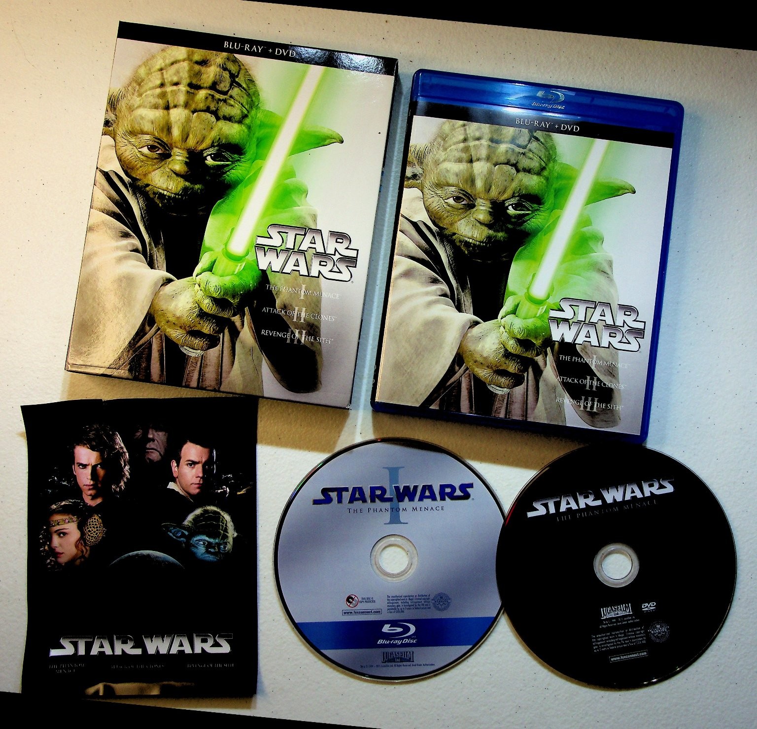 Star Wars Prequel Trilogy Blu-ray DVD 6-Disc Set George Lucas