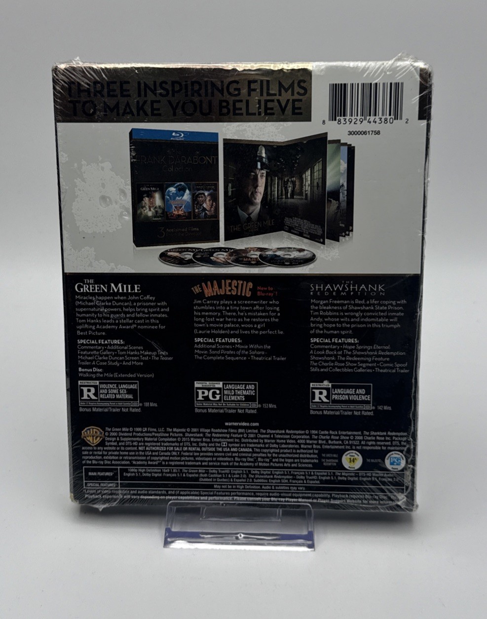 The Frank Darabont Collection (Blu-ray) The Green Mile Majestic Shawshank NEW