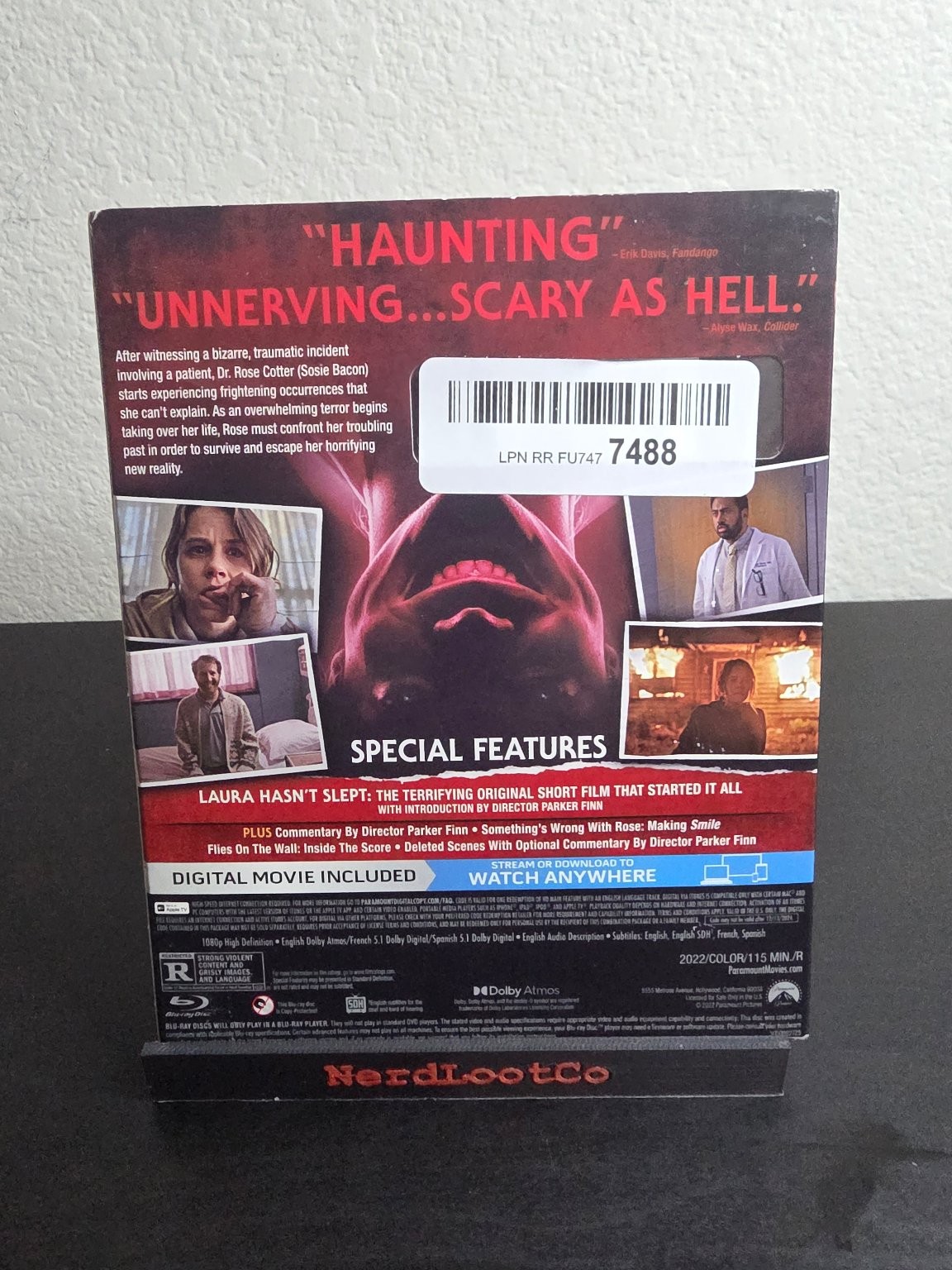 SMILE Blu-ray 2022 Parker Finn Horror Thriller Sosie Bacon Special Features