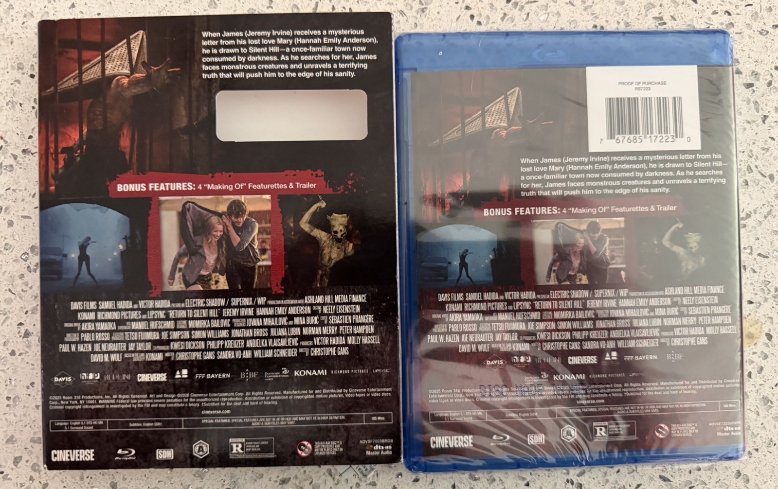 Return to Silent Hill – Collector’s Edition (Blu-Ray + Slipcover) NEW, Sealed!
