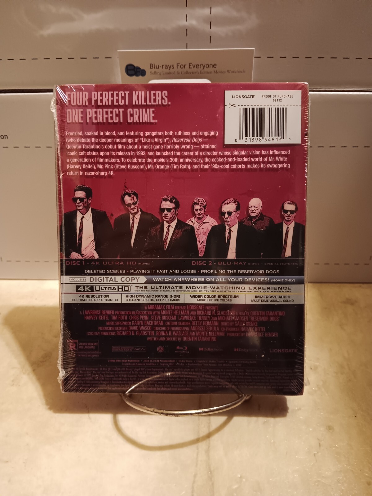 Reservoir Dogs 4K SteelBook Mr Pink Edition Blu-ray [1992] No Dent – ShipNextDay