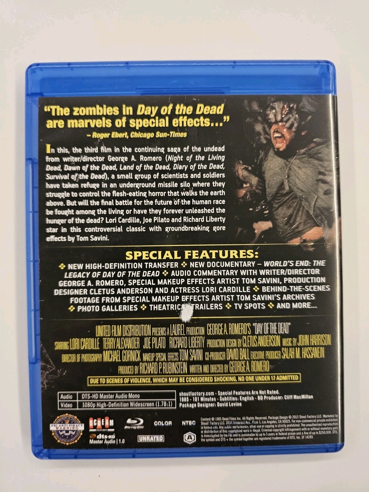 Day of the Dead (Scream Factory Collector’s Edition Blu-ray, 1985) George Romero