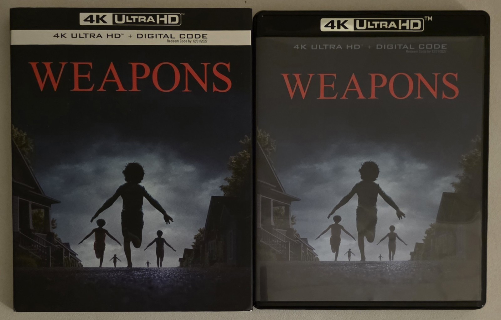 WEAPONS 4K ULTRA UHD Blu-Ray Disc EXCELLENT W/ OOP SLIP COVER!! HORROR