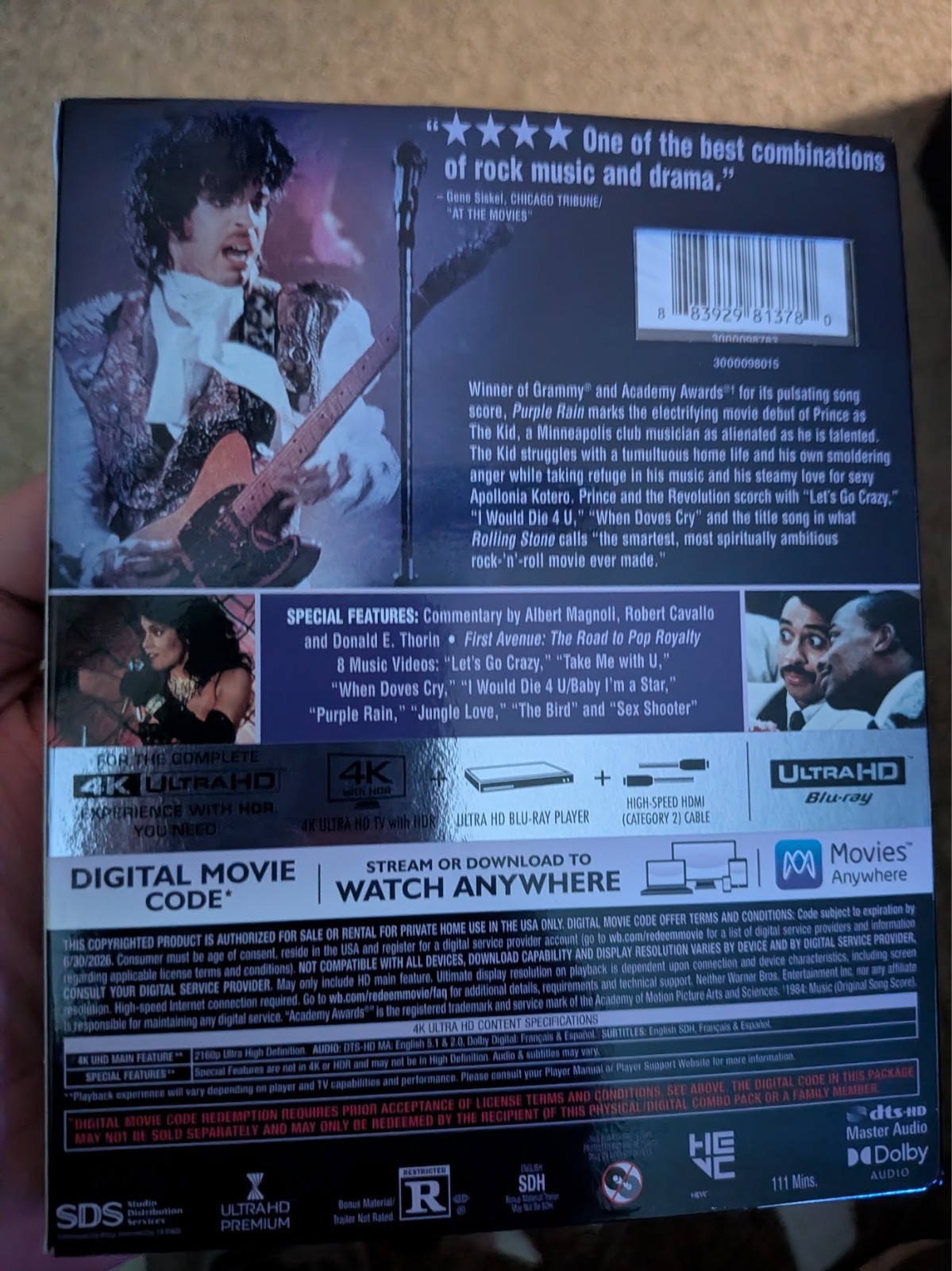 Purple Rain 4K UHD + Blu-ray + Digital NEW