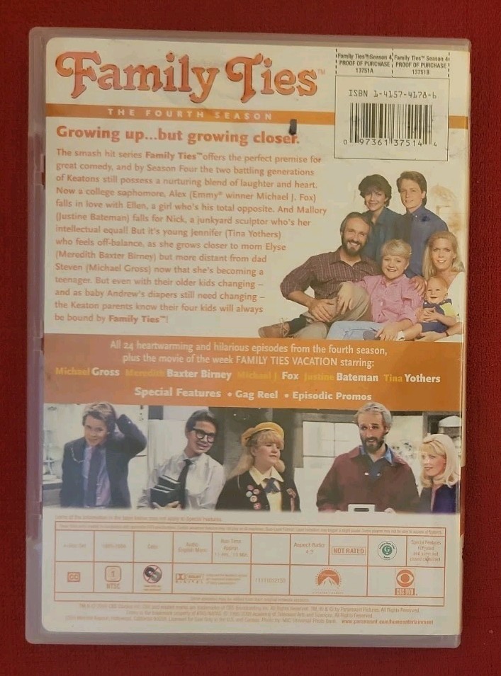 Family Ties: Season 1 2 3 4 5 Michael J. Fox DVD FORMER LIBRARY Justine Bateman