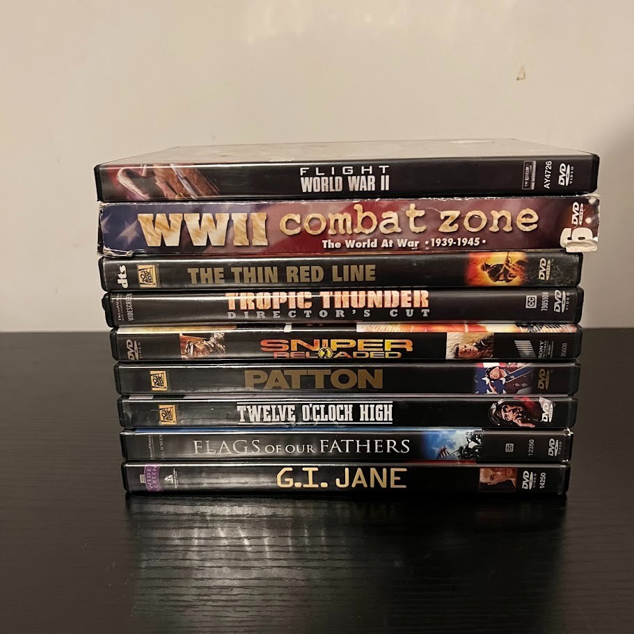 DVD Military/War Movie Lot – WWII Combat Zone, Flight World War II, etc