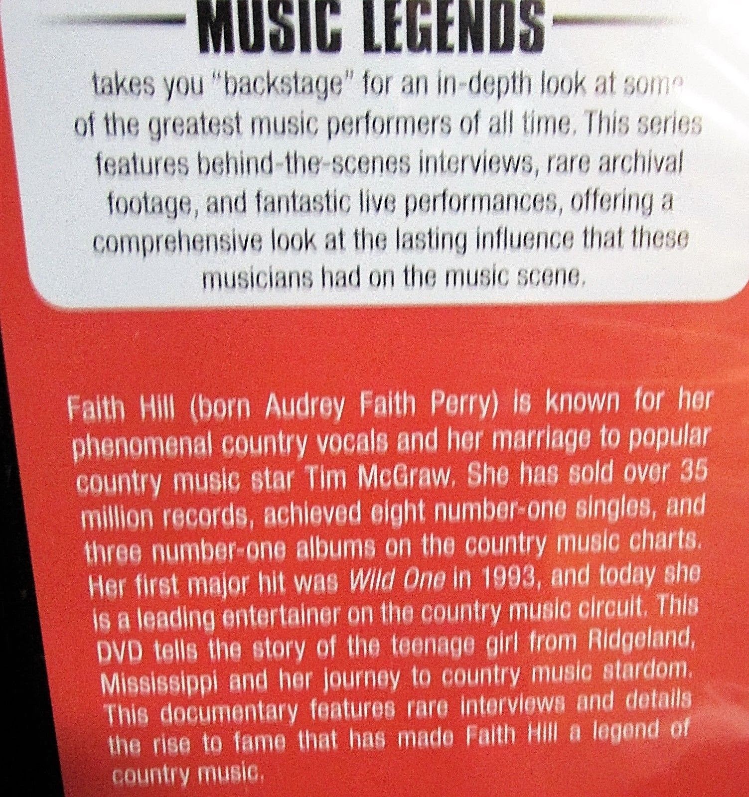 Faith Hill: Faithfully Yours – NEW,DVD, Country Music, Interviews, Nashville