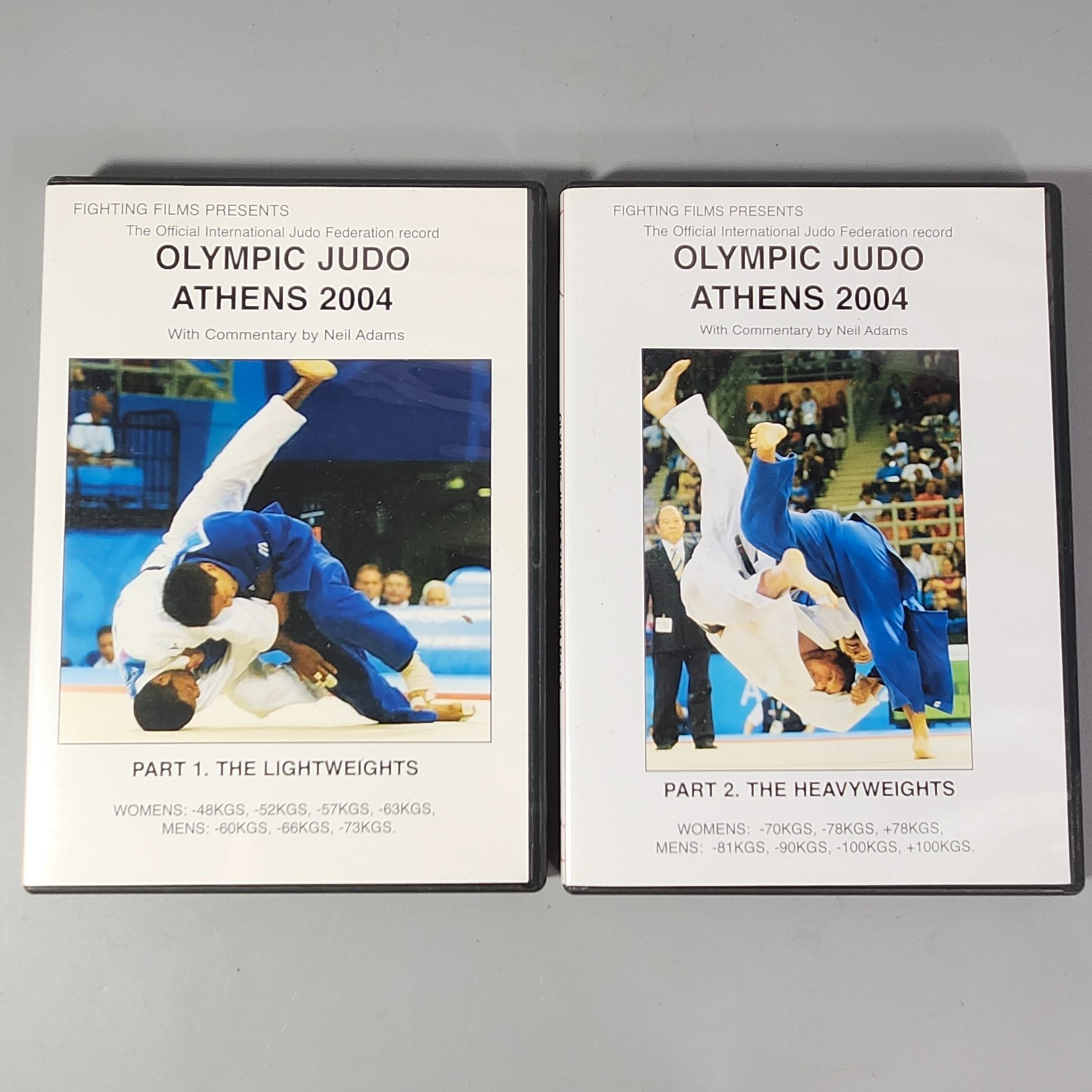 Olympic Judo Athens 2004 DVD Pt 1-2 Men Women Neil Adams IJF Light Heavyweights
