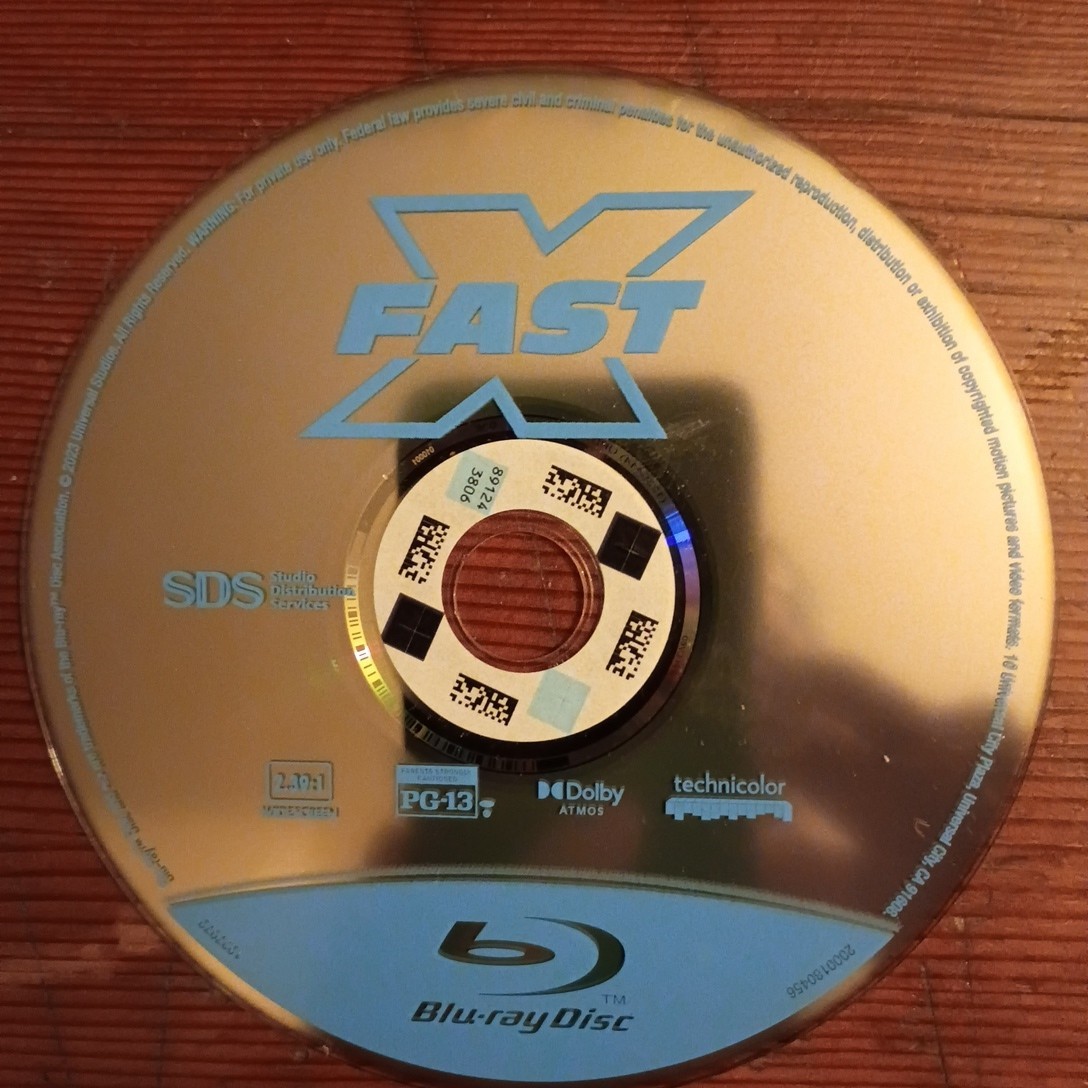 Fast X (Blu-ray, 2023)Rdbx Disc Only 4186