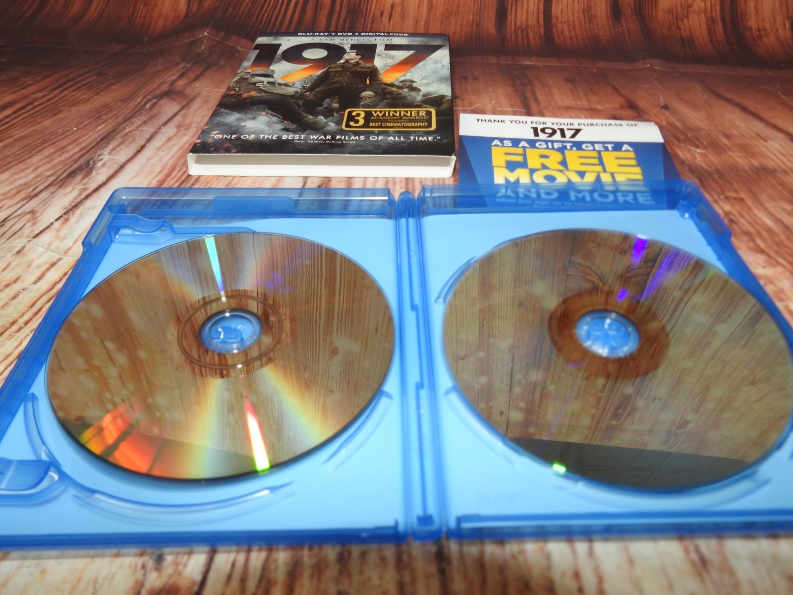 1917 (Blu-ray + DVD , 2019) Valid Digital Code with Slipcover