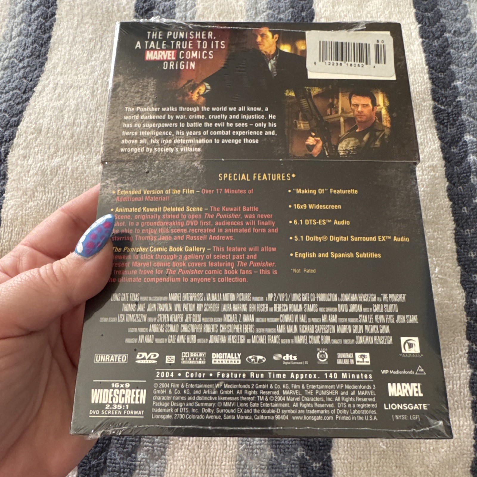 NEW* The Punisher DVD Extended Cut 2004 Movie Marvel John Travolta Thomas Jane