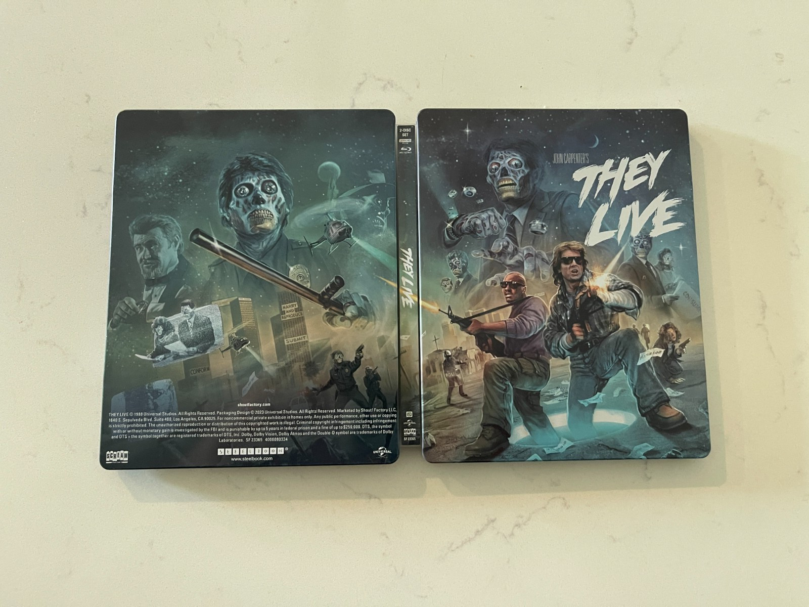 They Live Limited Edition Steelbook (4K Ultra HD + Blu-Ray) LIKE NEW