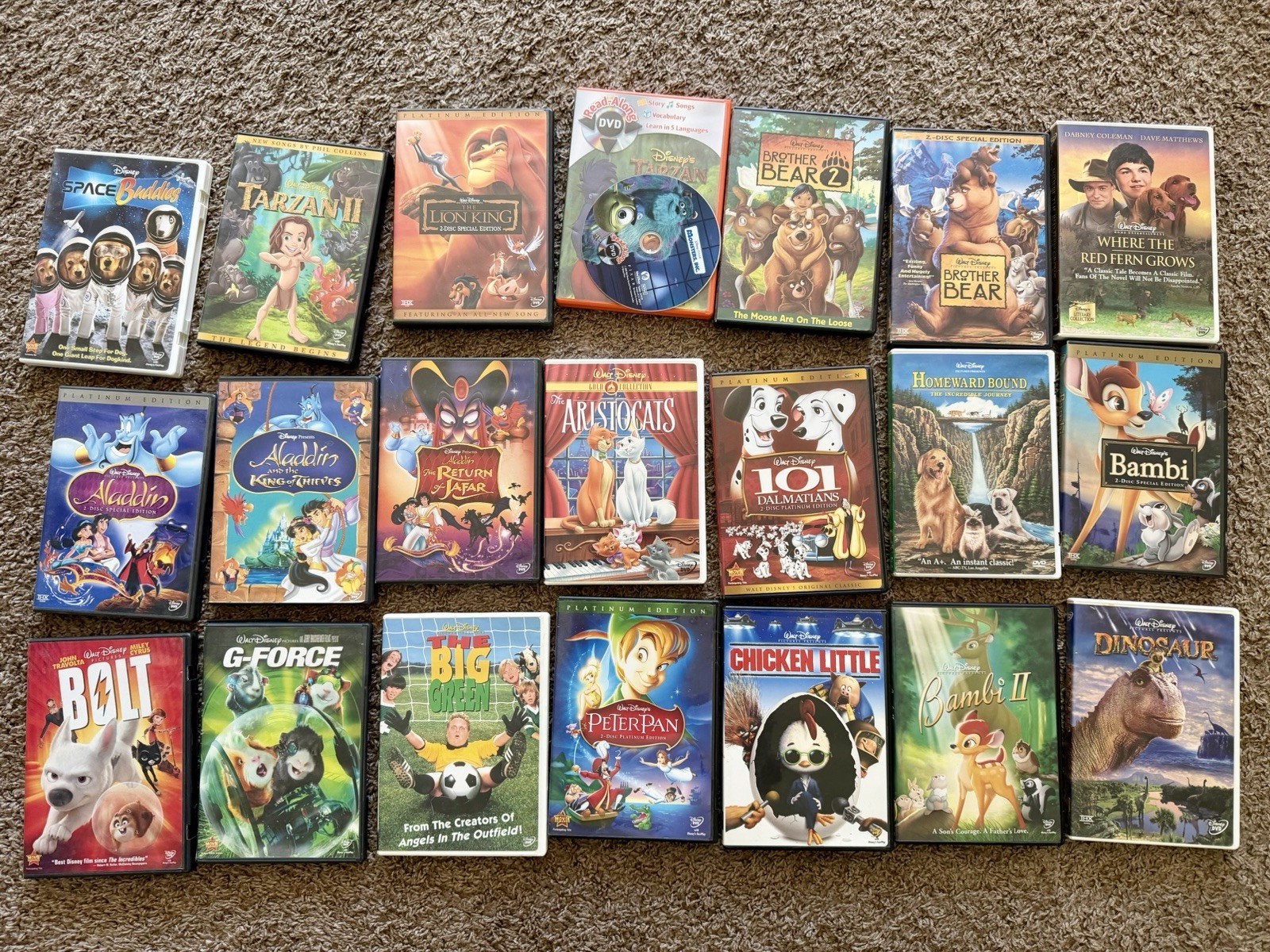 LOT: Walt Disney DVD movie Set With 2 Read Alongs