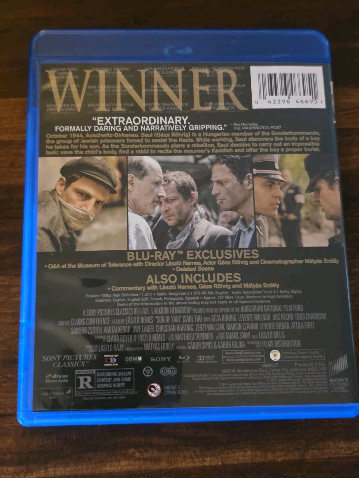 Rare Son of Saul Blu-ray 2015 László Nemes Academy Award Winner Foreign Film OOP