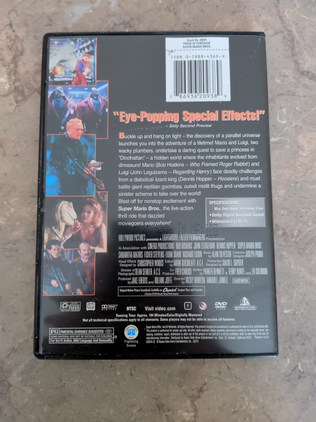 Super Mario Brothers (DVD, 1993)