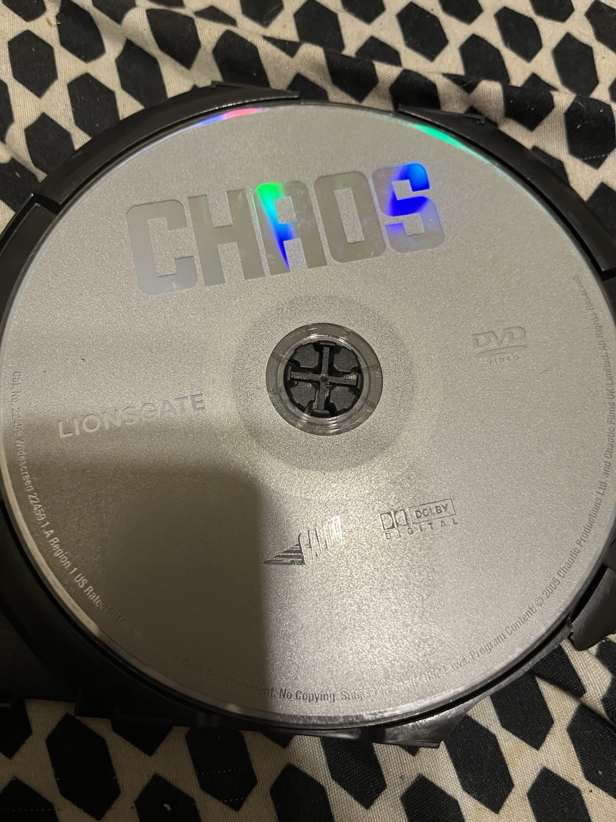 Chaos (DVD, 2005) Disc Only