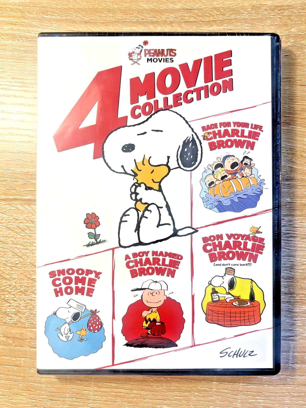 Peanuts 4 Movie Collection DVD Race Bon Voyage Boy Named Brown Snoopy Come Home