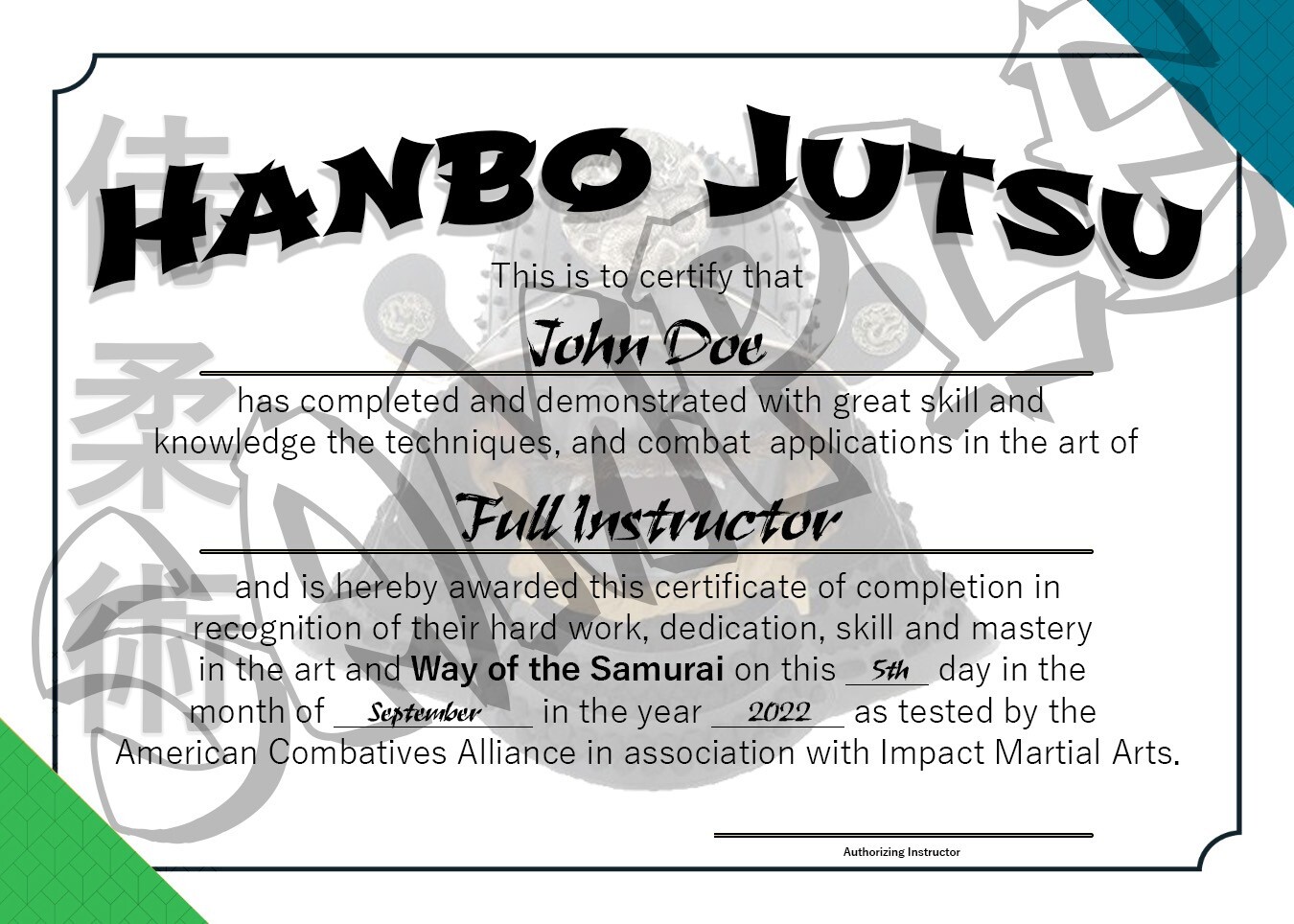 Home Study Course – Samurai Hanbo Jutsu Mastery (DVDs + Certificates)