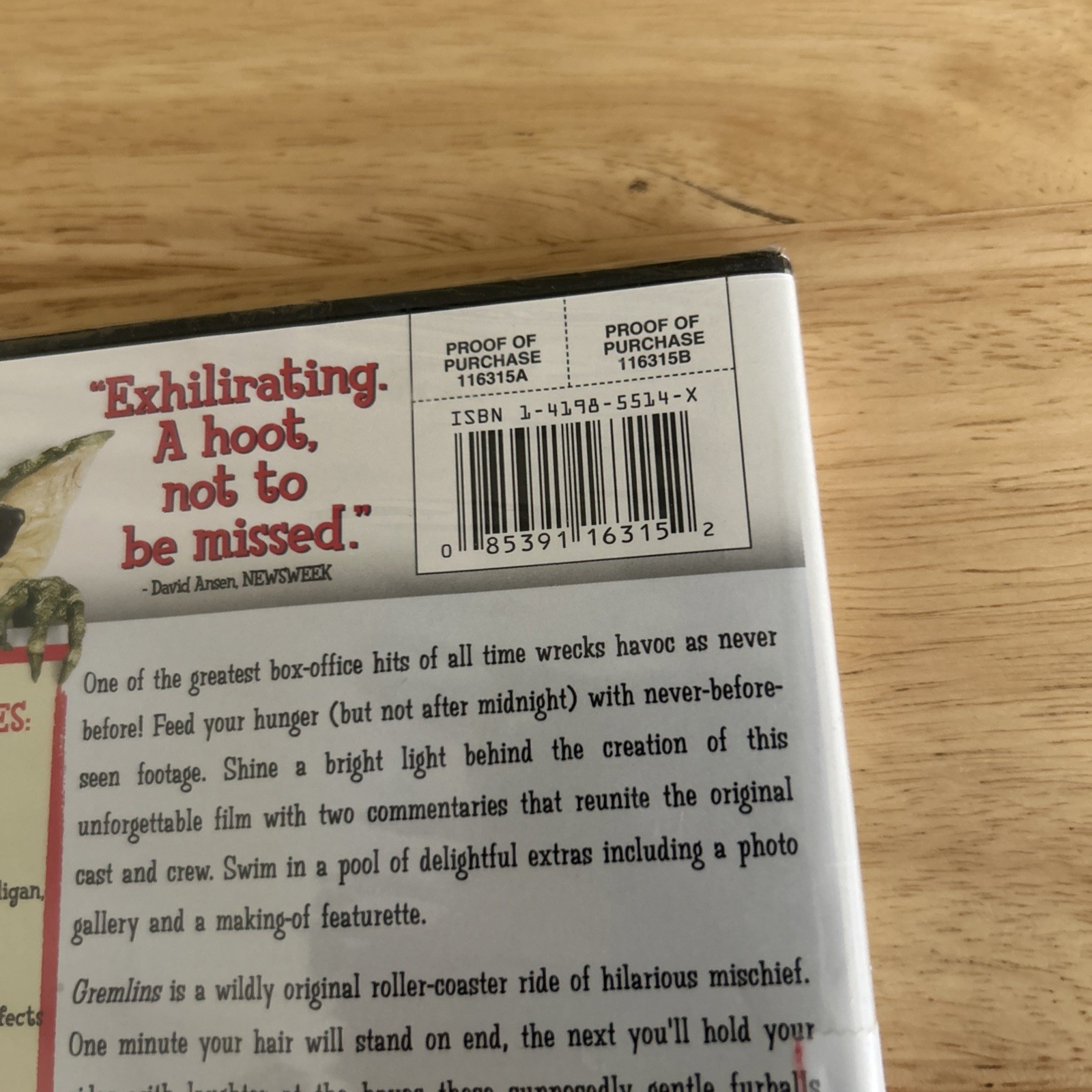 Gremlins (DVD, 1984) Deleted Scenes Commentaries Mogwaii Joe Dante – NEW