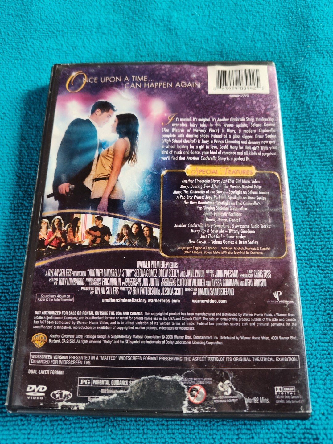 Another Cinderella Story (DVD, 2008) Family Live Action Selena Gomez Drew Seeley
