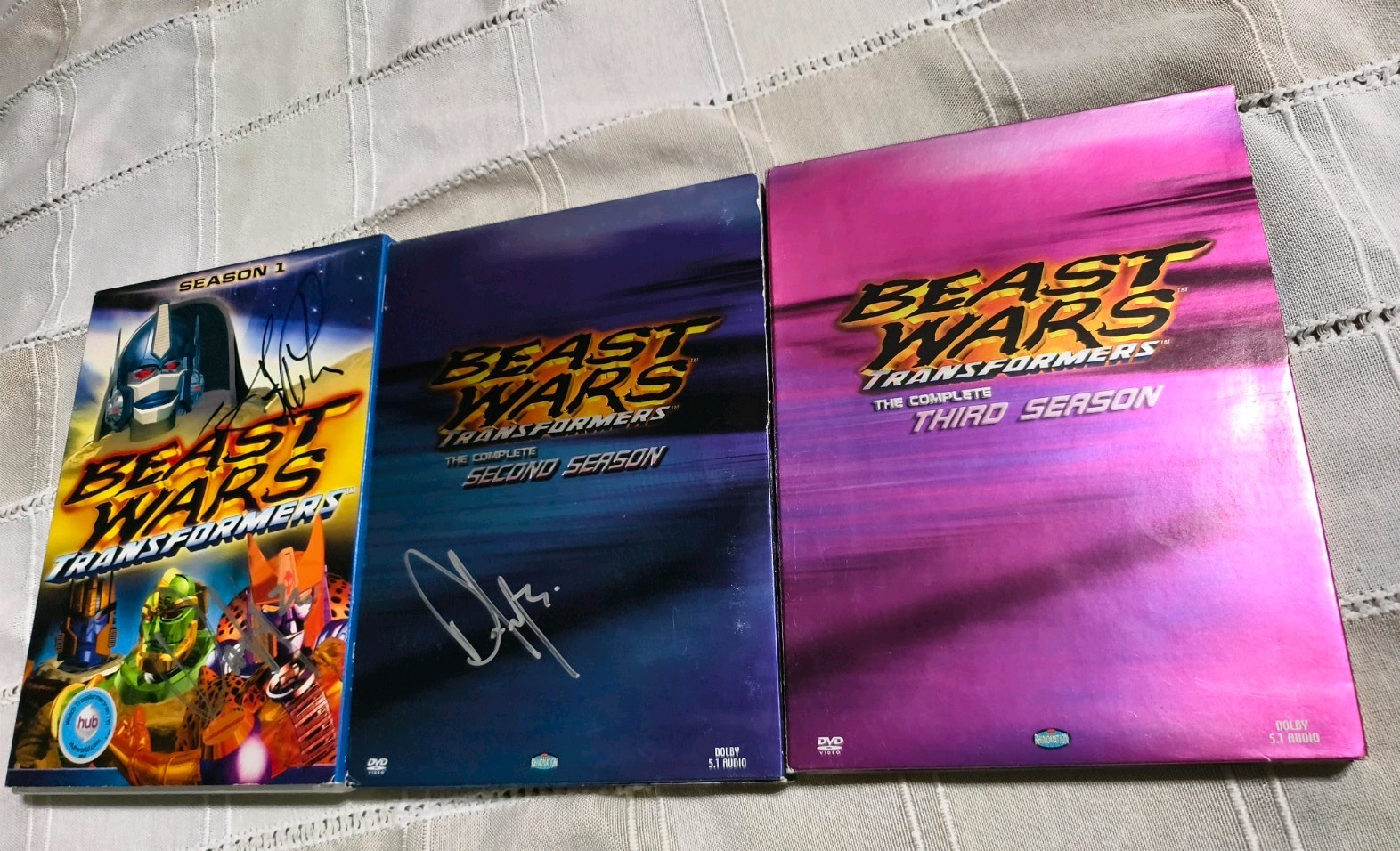 Beast Wars Transformers Complete Series Seasons 1 2 3 DVD Set SIGNED RARE