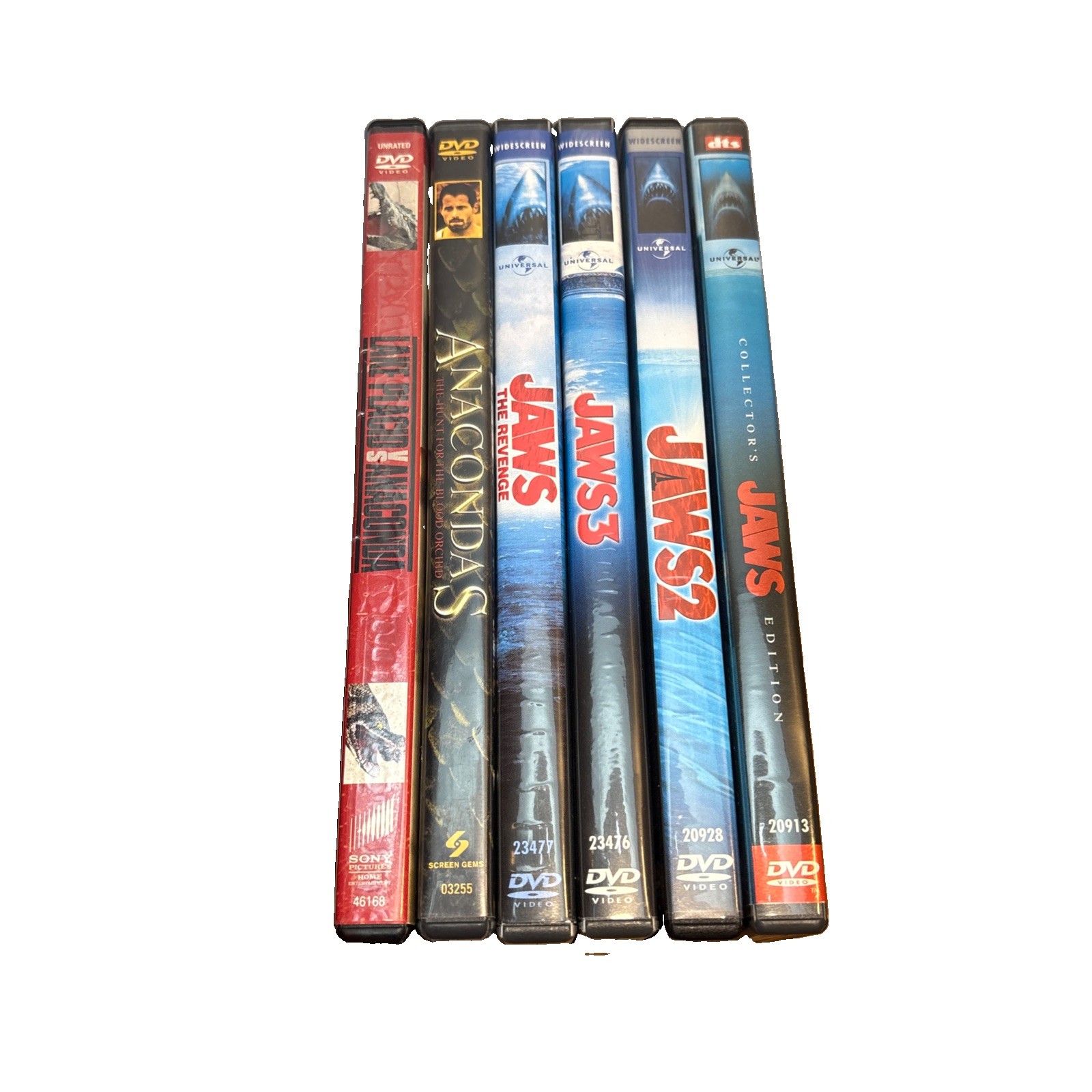 Jaws DVD Collection Lot 1 2 3 4 Plus 2 Anacondas DVDs horror Movies