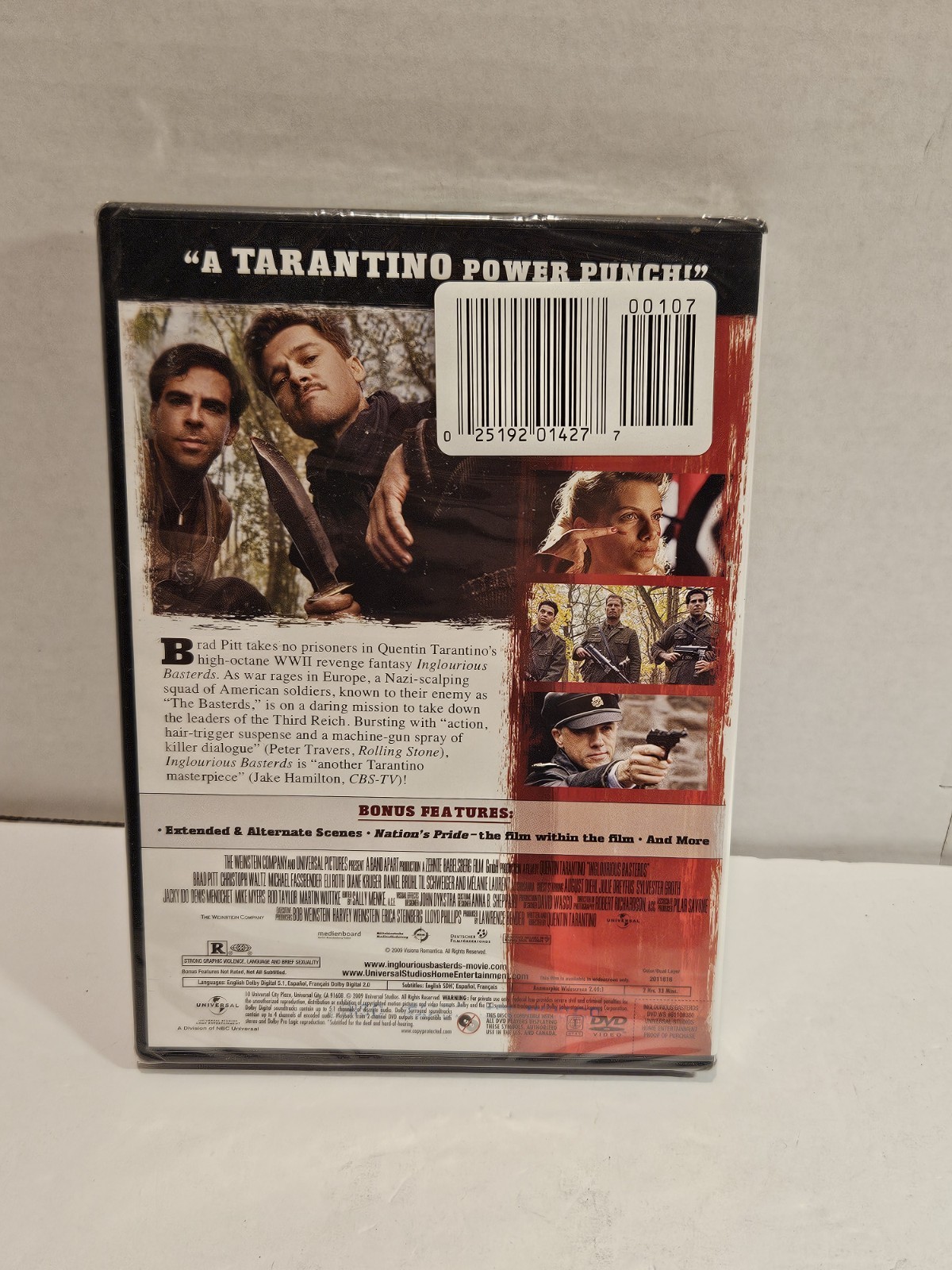 Inglourious Basterds (DVD, 2009, Widescreen) NEW