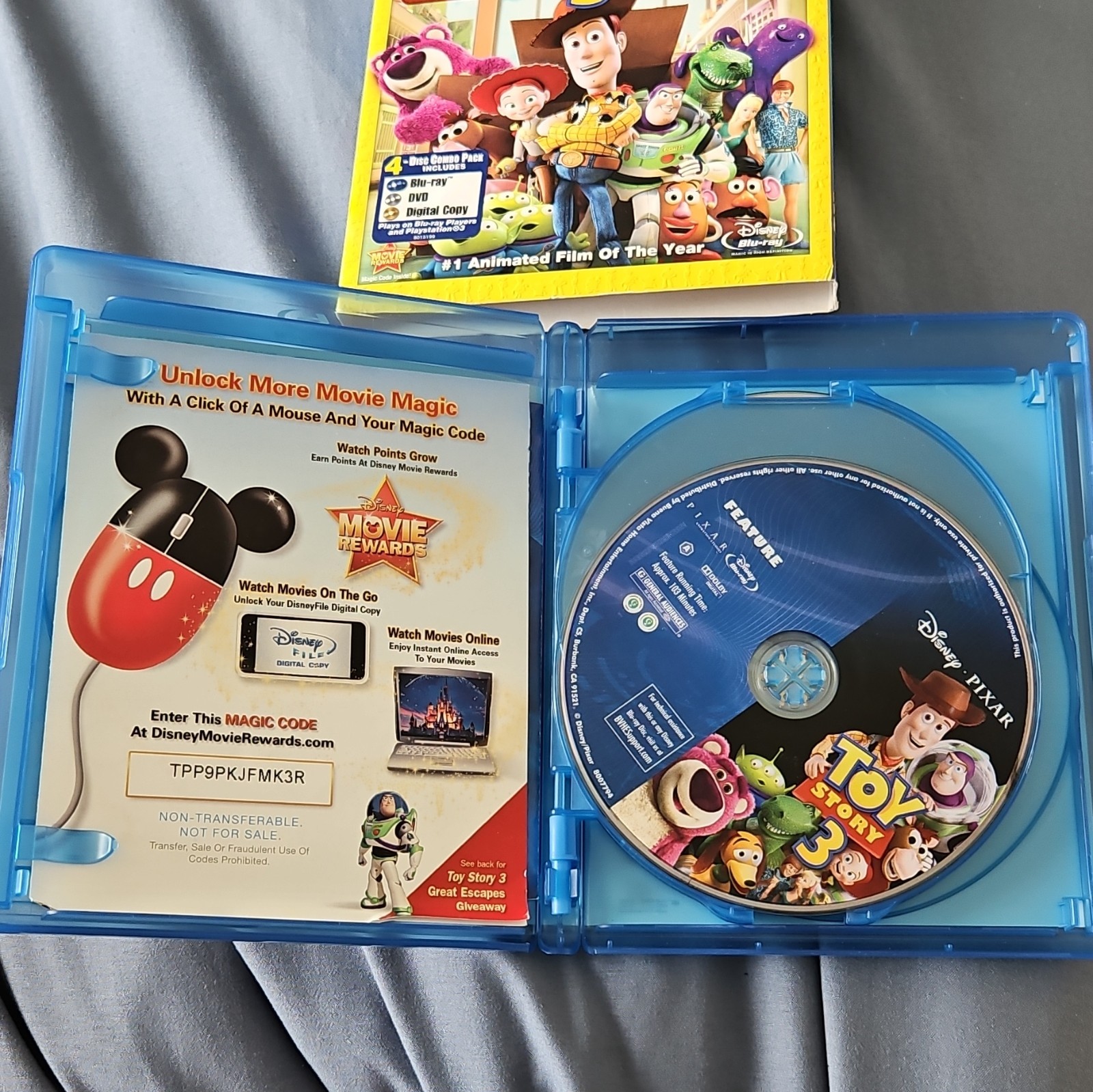 Walt Disney Studios Toy Story 3 Blu-ray/DVD 4-Disc Digital Copy G 2010 NTSC