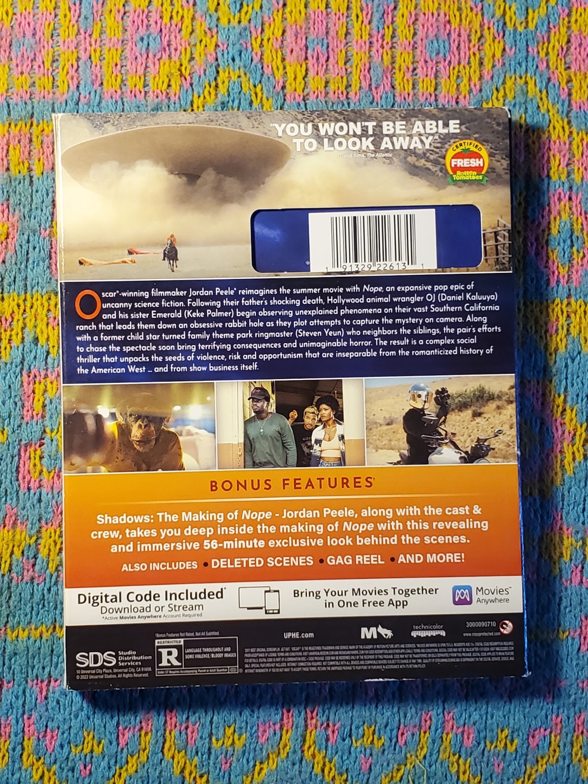 Nope (Blu-Ray/DVD, 2022) w/ Slipcover Jordan Peele Sci-Fi Monster Horror