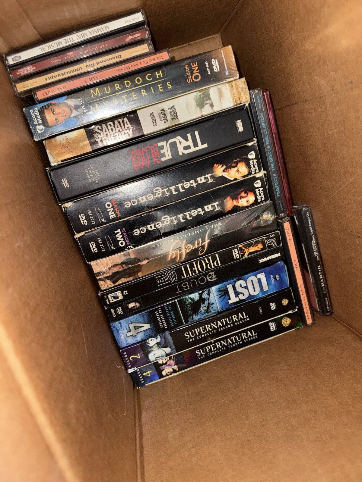 DVD TV Shows Mixed Lot Supernatural LOST True Blood Murdoch NTSC Warner EN