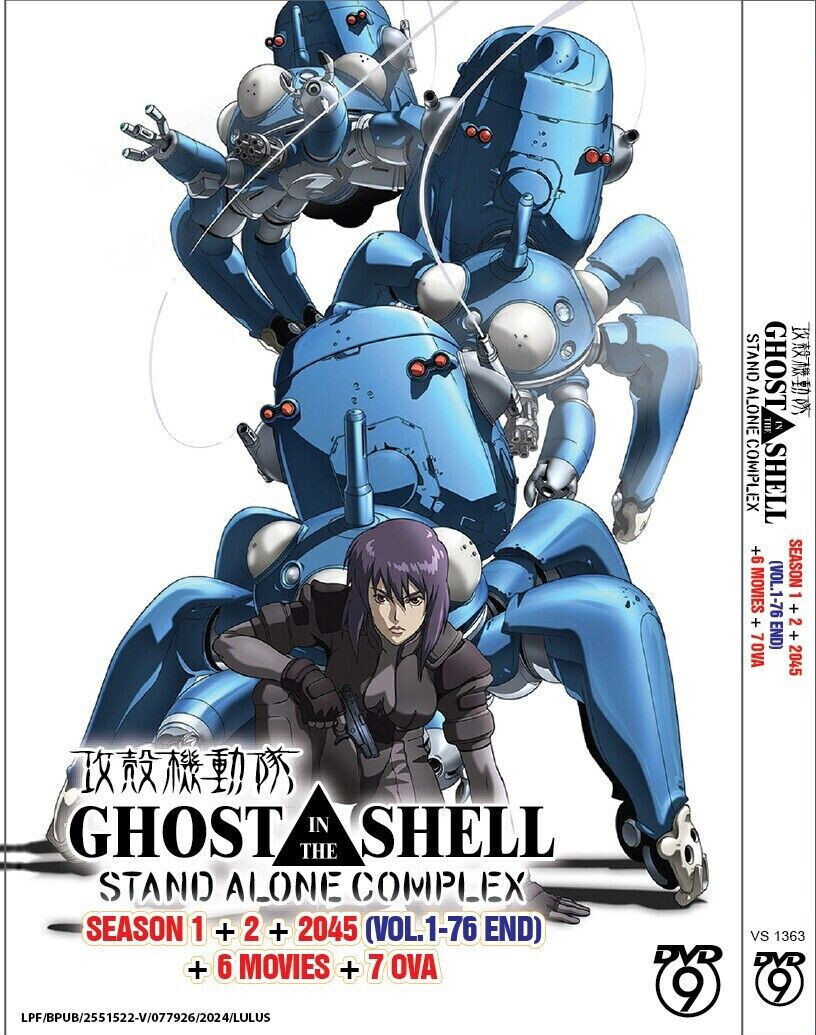 Ghost In The Shell Stand Alone Complex Season 1+2+2045 (1-76End)+6Movie+7OVA DVD