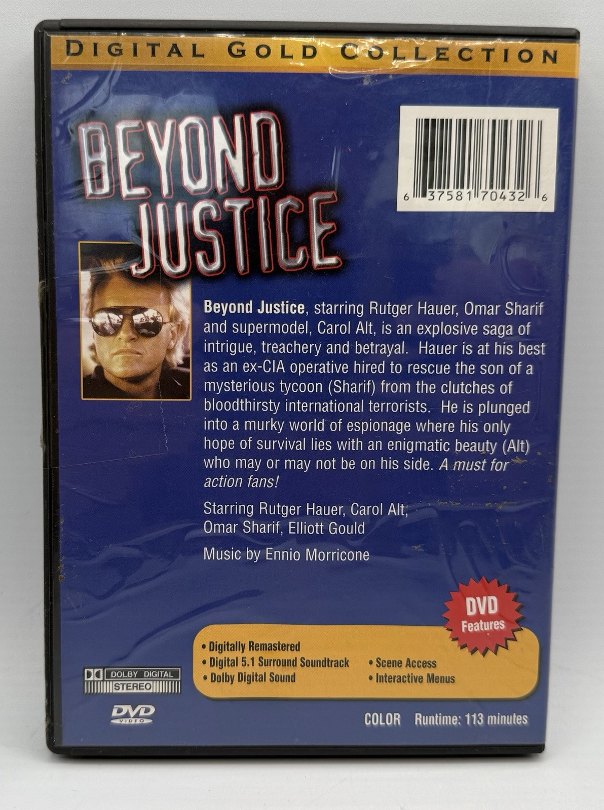 Beyond Justice (DVD) Digital Gold Collection Rutger Omar Sharif Carol Alt