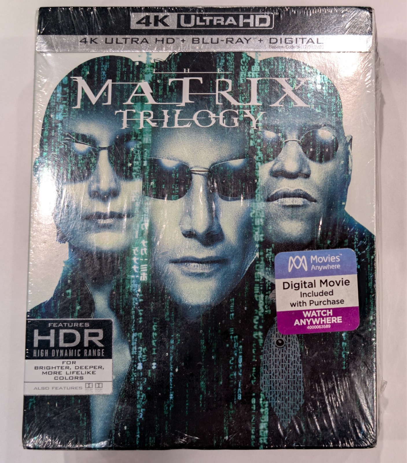 The Matrix Trilogy (1999-2003) Ultra HD 4K Blu-ray Box Set Slipbox Brand New US