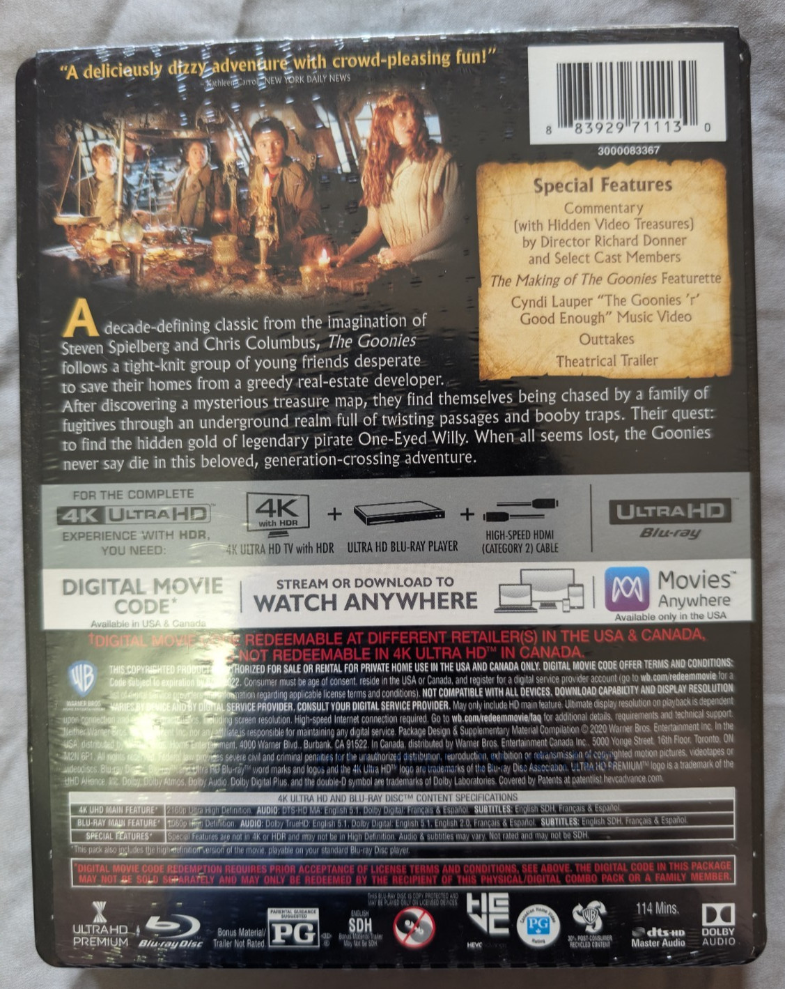 The Goonies (4K Ultra HD + Blu-ray) Steelbook | 2020 | Best Buy | MINT | OOP