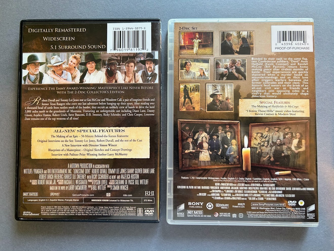 DVD Lot-40, Western Movies, TV Shows and Mini-Series, Bonanza, Lonesome Dove