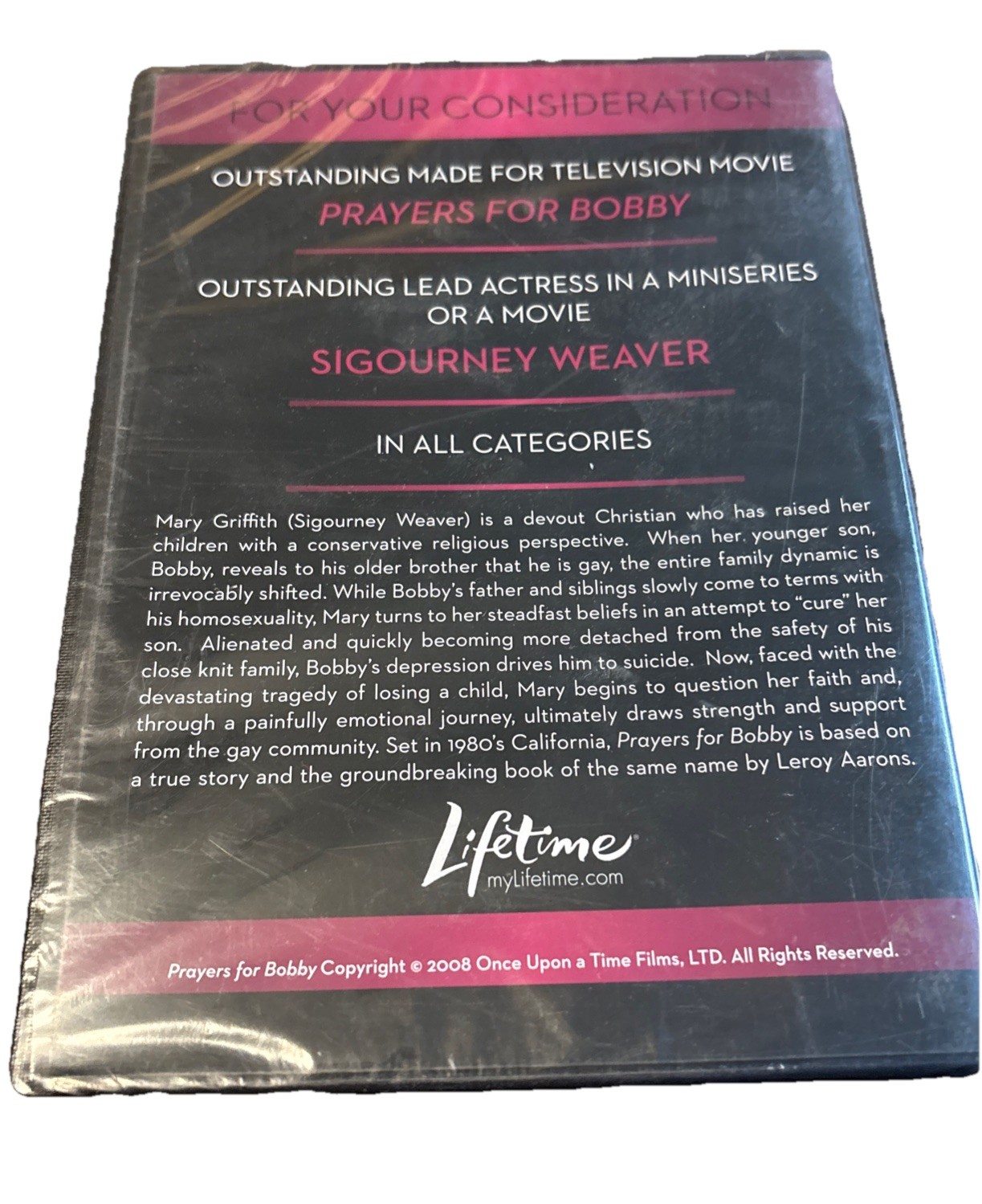 Prayers For Bobby DVD Lifetime FYC Sigourney Weaver Sealed